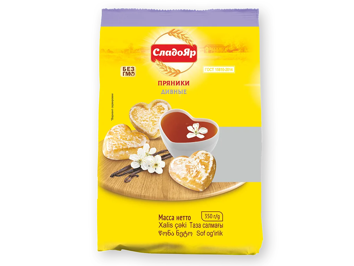 Пряники "Сладояр" сливочные сердечки