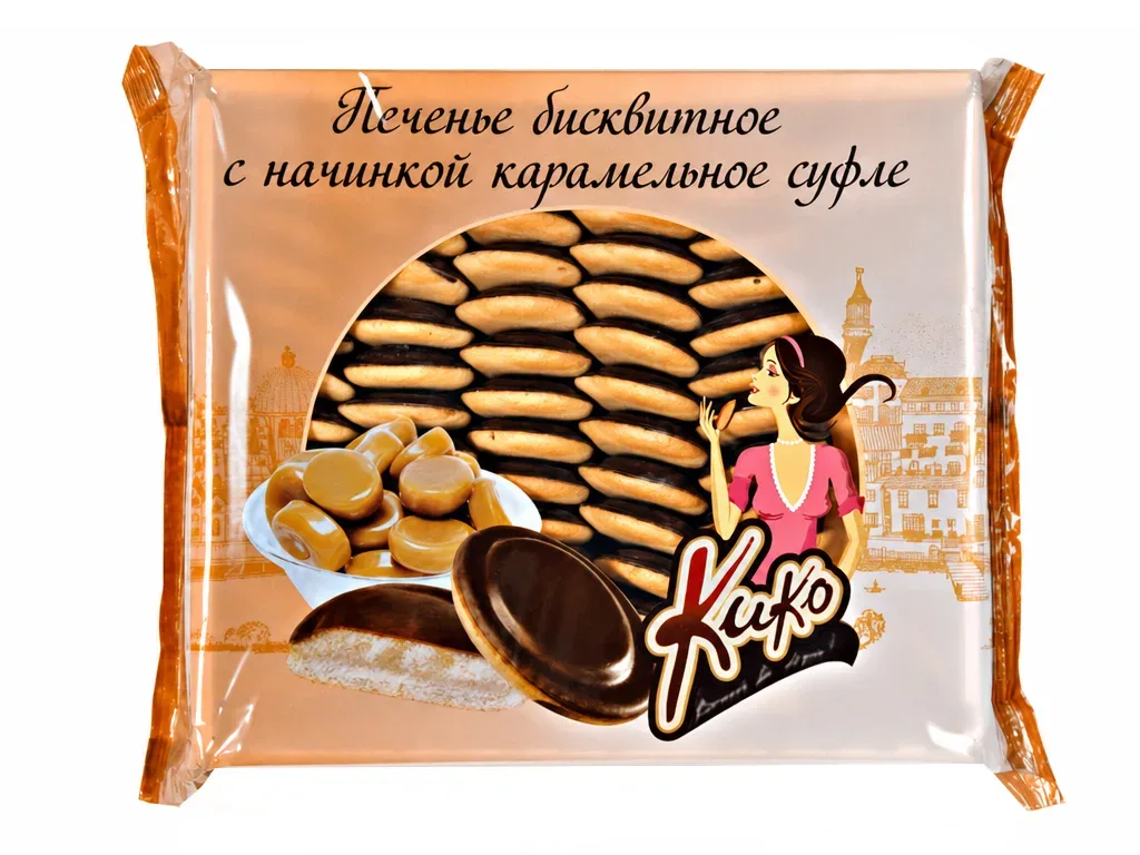 Печенье Три Чуда с начинкой карамельное суфле