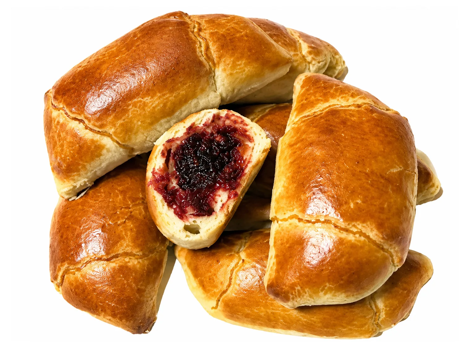 Рогалики с клюквой