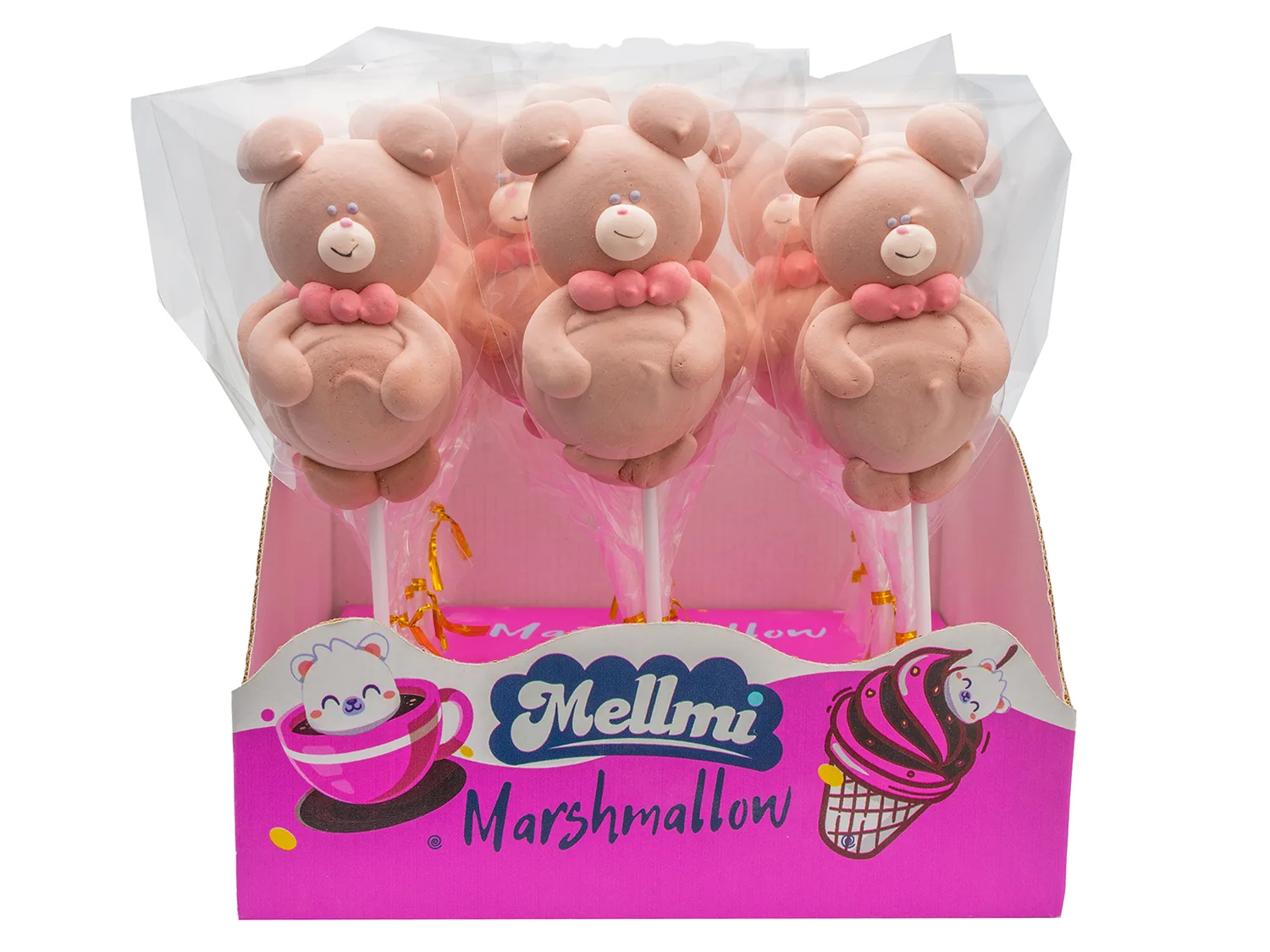 Маршмелоу на палочке "Весёлые мишки"