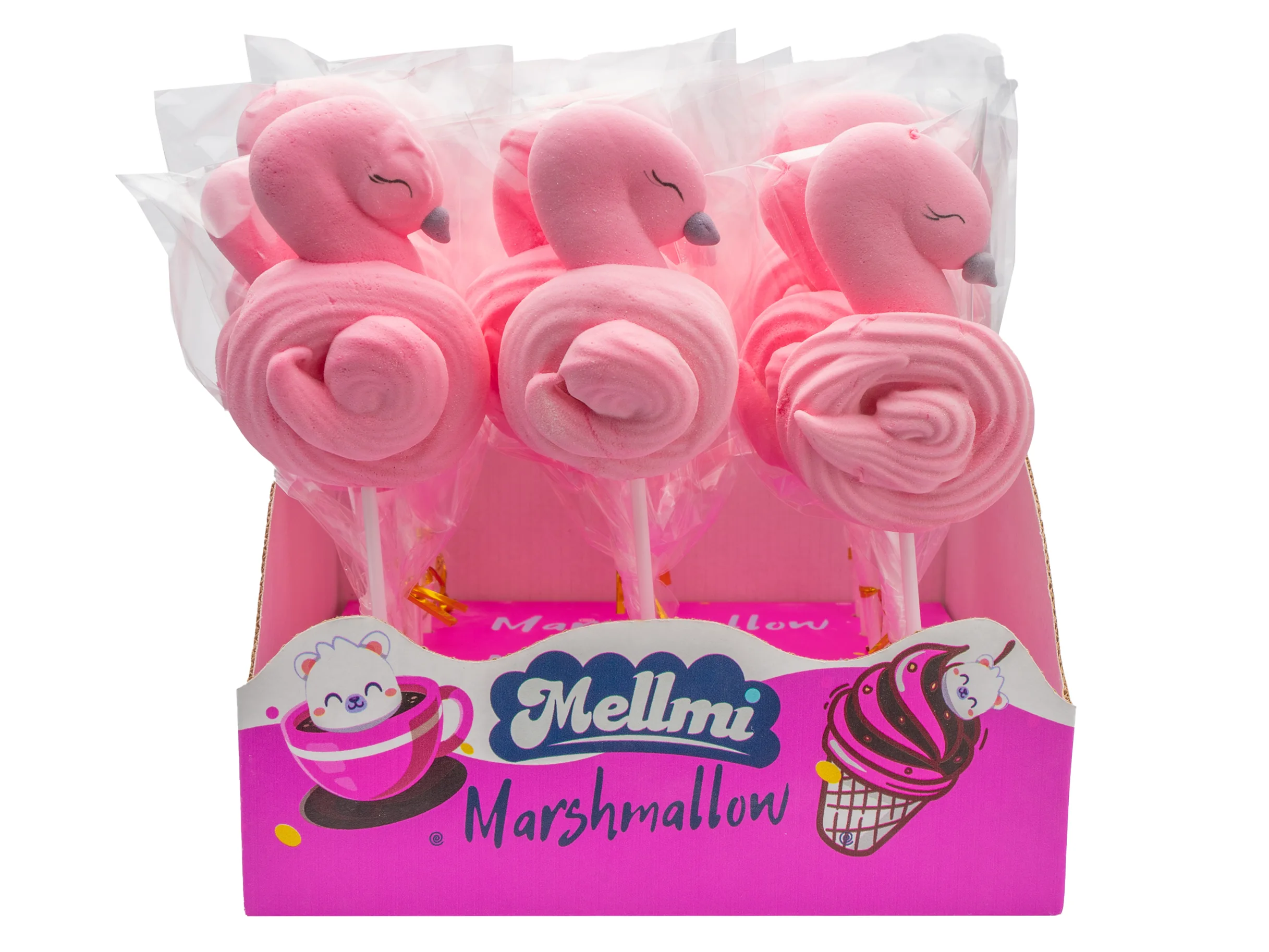 Маршмелоу на палочке "Фламинго"